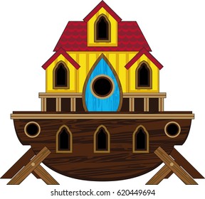 Cartoon Noahs Ark Stock Vector (Royalty Free) 620449694