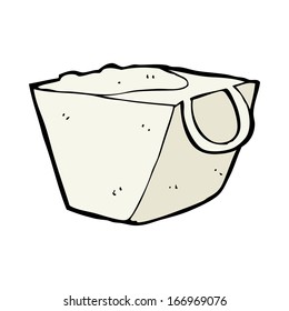 caixa de macarrão de desenho animado