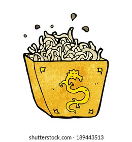 cartoon noodle box