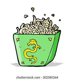 caja de fideos de dibujos animados