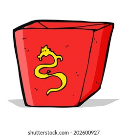caja de fideos de dibujos animados