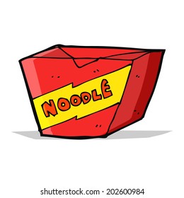 caja de fideos de dibujos animados
