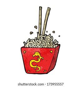 cartoon noodles in box