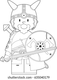 Cartoon Norse Viking Warrior