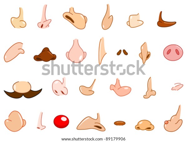 Cartoon Nose Set Stock Vector (Royalty Free) 89179906