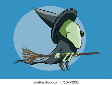 Cartoon Nosy Witch
