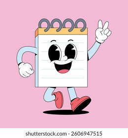 Cartoon note paper mascot illustration