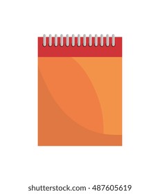 cartoon notebook orange with spiral design