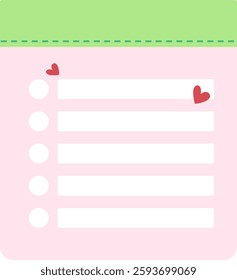Cartoon Notebook Sheet Vector Illustration