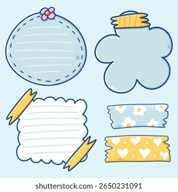 Cartoon Notepad with Adhesive Tape  sticky note  memo