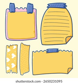 Cartoon Notepad with Adhesive Tape  sticky note  memo