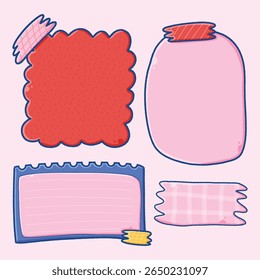 Cartoon Notepad with Adhesive Tape  sticky note  memo