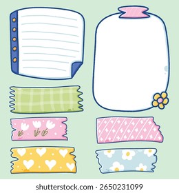 Cartoon Notepad with Adhesive Tape  sticky note  memo