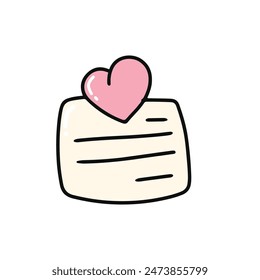 cartoon notes isolated on white background