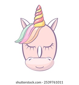 Cartoon number 0 like Unicorn, figure Zero. Cartoon of number with a animal concept. Calligraphy, lettering, typography for your Education cards, greeting cards or game