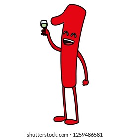 cartoon number one design