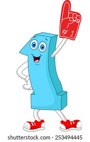 Cartoon number one mascot
