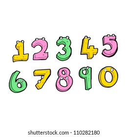 cartoon number set