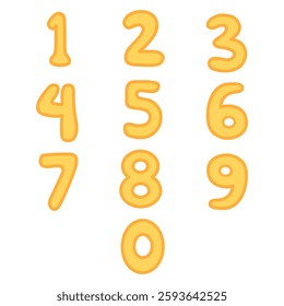 Cartoon Numbers, Playful Numeric Set, Kids Friendly Digits
