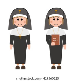 Cartoon nun