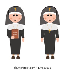 Cartoon nun