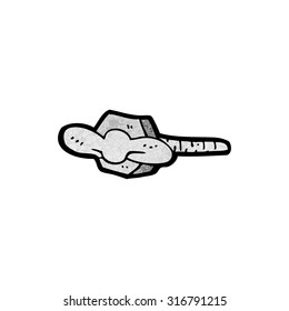 cartoon nut and bolt