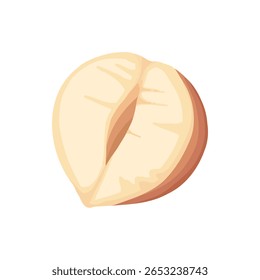Design de porca de desenho animado. Moldura de snacks de nozes, avelã, noz, amêndoa e pistache moldura de polígono forma vetor plano ilustração. Quadro de borda Nuts