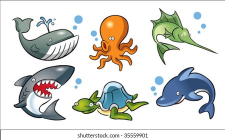 cartoon ocean fish