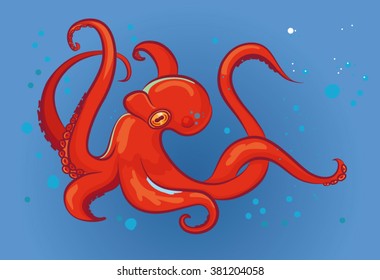 Cartoon octopus 