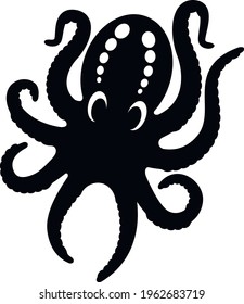 cartoon octopus Isolated on white background