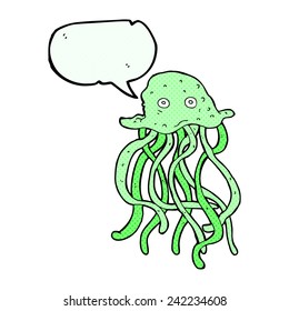 cartoon octopus with speech bubble