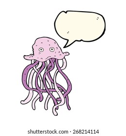 cartoon octopus with speech bubble