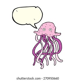 cartoon octopus with speech bubble