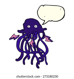 cartoon octopus with speech bubble