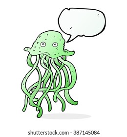 cartoon octopus with speech bubble