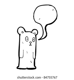 cartoon odd staring bear