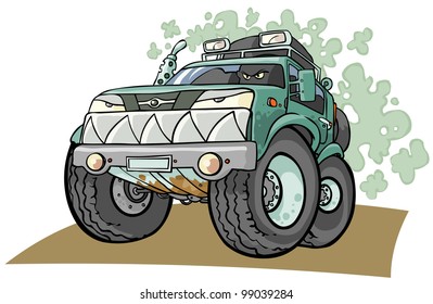 Cartoon Off Road Vehicle Stock Vector (Royalty Free) 99039284 ...