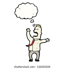 caricaturista con idea loca