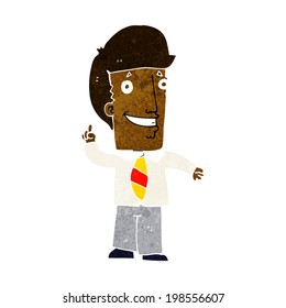 cartoon office man with idea