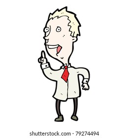 caricaturista con idea