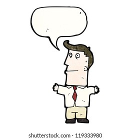 caricaturista con burbuja de habla
