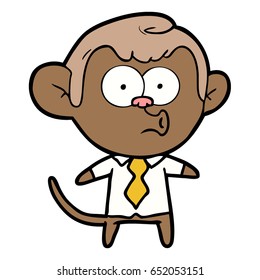 cartoon office monkey
