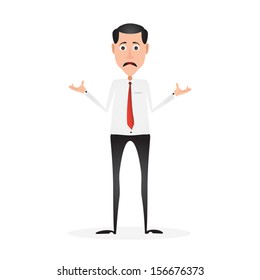 cartoon office worker character