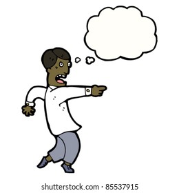 cartoon office worker pointing finger