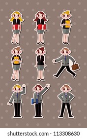 cartoon office workers,businessman stickers