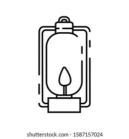 Cartoon Oil Lantern Icon Vector