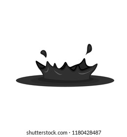 Cartoon oil splash, vector illustration