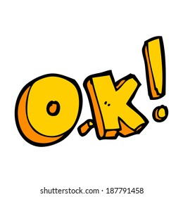 símbolo de caricatura OK