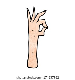 caricatura gesto de buena mano