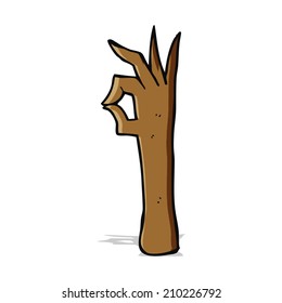 cartoon okay hand gesture